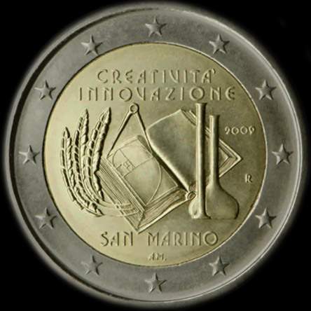 Saint-Marin 2009 - Ann�e Europ�eene de la Cr�ativit� et de l'Innovation - 2 euro comm�morative