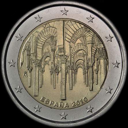 Espagne 2010 - Centre historique de Cordou - H�ritage Mondial de l'Unesco - 2 euro comm�morative