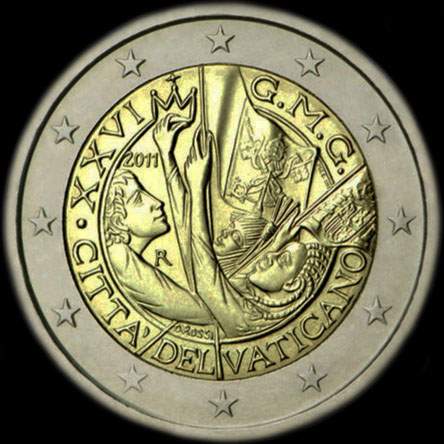 Vatican 2011 - Journ�es Mondiales de la Jeunesse � Madrid - 2 euro comm�morative