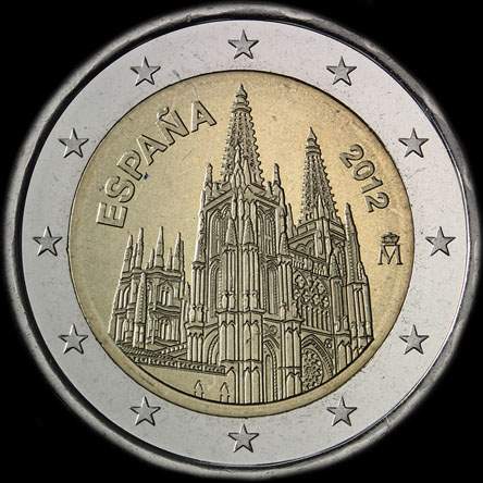 Espagne 2012 - Cath�drale de Burgos - H�ritage Mondial de l'Unesco - 2 euro comm�morative