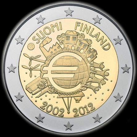 Finlande 2012 - 10 ans de circulation de l'euro - 2 euro comm�morative