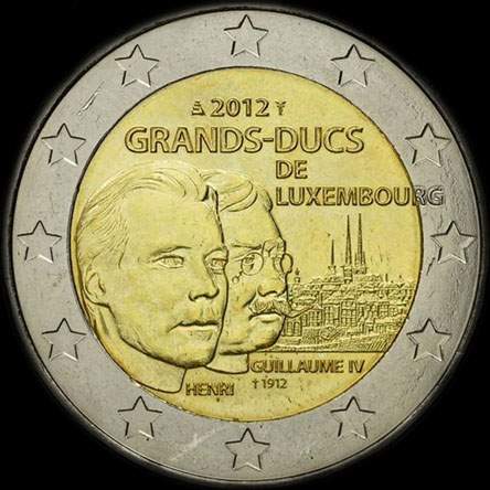 Luxembourg 2012 - 100 ans de la mort du Grand-Duc Guillaume IV - 2 euro comm�morative