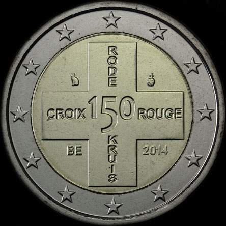 Belgique 2014 - 150 ans de la Croix Rouge belge - 2 euro comm�morative