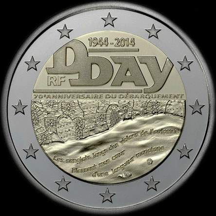 France 2014 - 70 ans du D-Day - 2 euro comm�morative