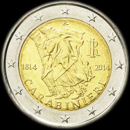 Italie 2014 - 200 ans des Carabiniers - 2 euro comm�morative