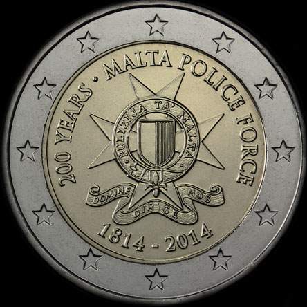 Malte 2014 - 200 ans de la Police Maltaise - 2 euro comm�morative