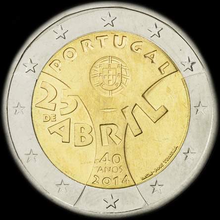 Portugal 2014 - 40 ans de la R�volution des Oeillets - 2 euro comm�morative
