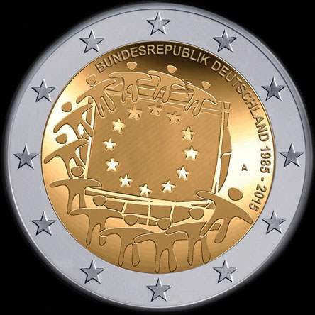 Allemagne 2015 - 30 ans du drapeau de l'UE - 2 euro comm�morative