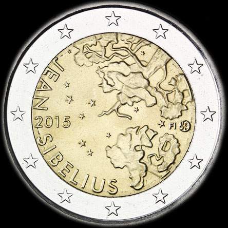 Finlande 2015 - 150 ans de Jean Sibelius - 2 euro comm�morative