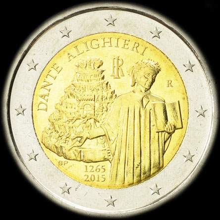 Italie 2015 - 750 ans de Dante Alighieri - 2 euro comm�morative