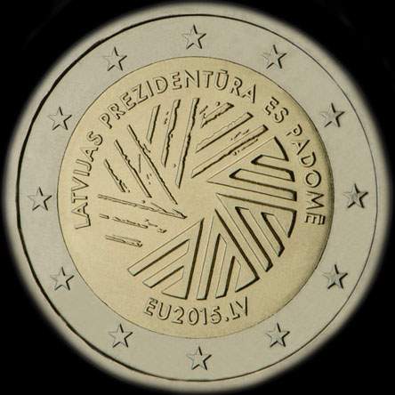 Lettonie 2015 - Pr�sidence du Conseil de l'UE - 2 euro comm�morative