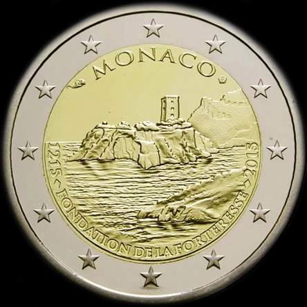 Monaco 2015 - 800 ans de la Fondation de la Forteresse - 2 euro comm�morative