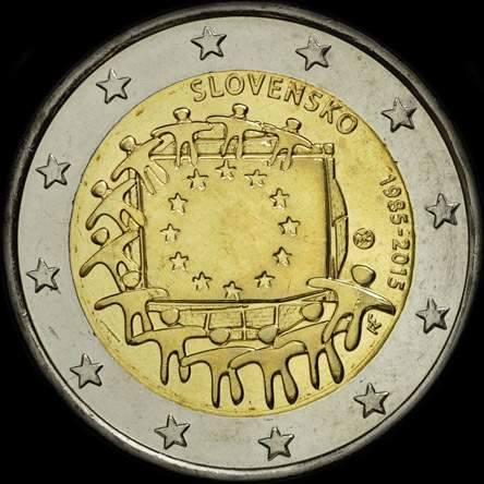 Slovaquie 2015 - 30 ans du Drapeau de l'UE - 2 euro comm�morative
