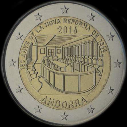 Andorre 2016 - 150 ans de la Nouvelle Réforme de 1866 - 2 euro commémorative