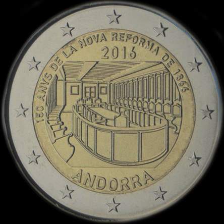 Andorre 2016 - 150 ans de la Nouvelle R�forme de 1866 - 2 euro comm�morative