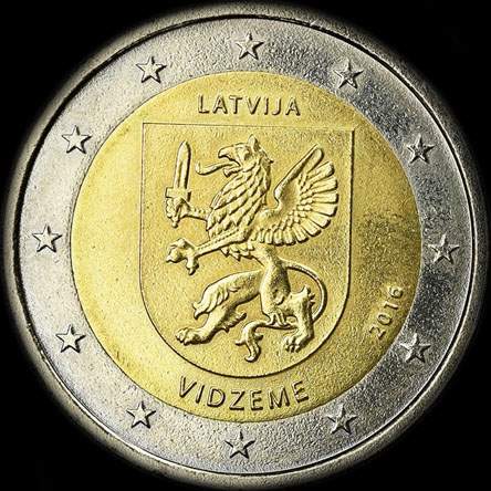 Lettonie 2016 - R�gion Vidzeme (Livonie) - 2 euro comm�morative