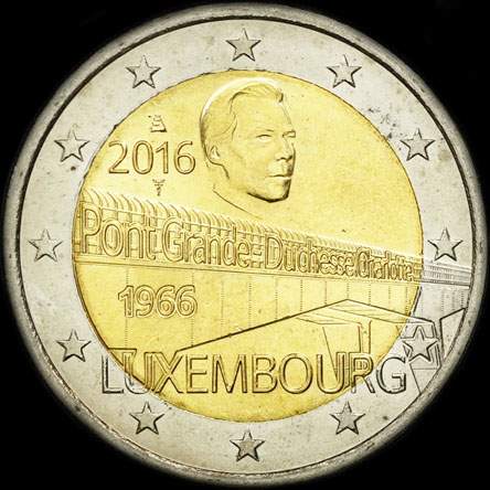 Luxembourg 2016 - 50 ans du Pont Grande-Duchesse Charlotte - 2 euro comm�morative