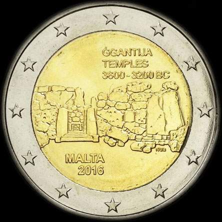 Malte 2016 - Site pr�historique de Ggantija - 2 euro comm�morative