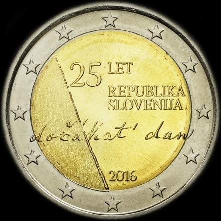 Slovénie 2016 - 25 ans d'Indépendance de la République de Slovénie - 2 euro commémorative