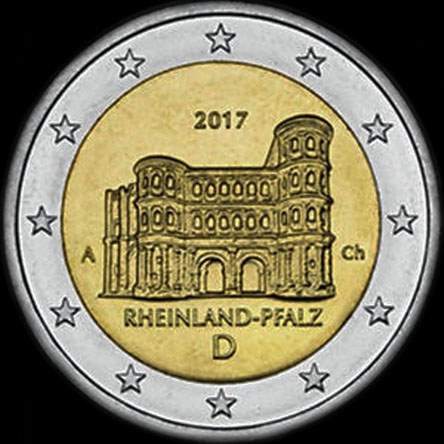 Allemagne 2017 - Rhénanie-Palatinat: Porta Nigra, Trèves - 2 euro commémorative