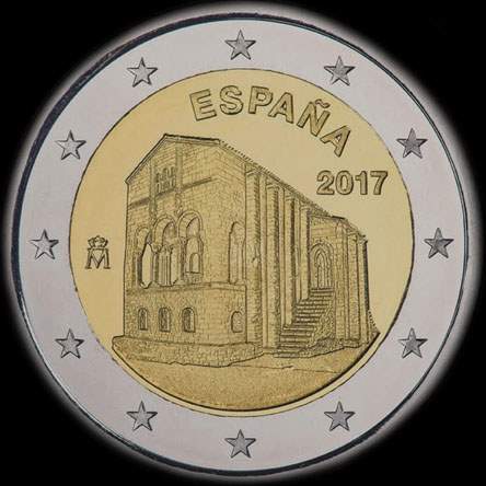 Espagne 2017 - Santa Maria del Naranco - Héritage Mondial de l'Unesco - 2 euro commémorative