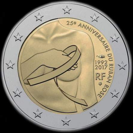 France 2017 - 25 ans du Ruban Rose - 2 euro commémorative
