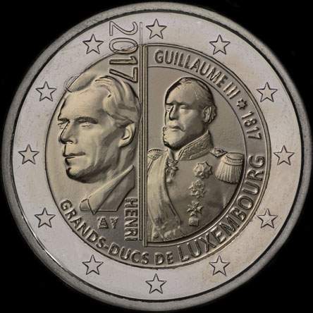 Luxembourg 2017 - 200 ans du Grand-Duc Guillaume III - 2 euro commémorative