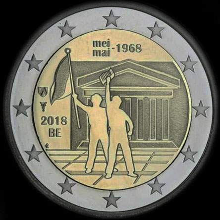 Belgique 2018 - 50 ans de Mai 1968 - 2 euro comm�morative