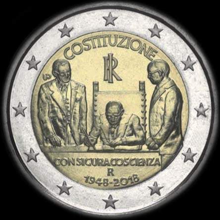 Italie 2018 - 70 ans de la Constitution Italienne - 2 euro comm�morative
