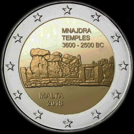 Malte 2018 - Site pr�historique de Mnajdra - 2 euro comm�morative