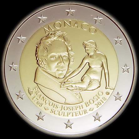 Monaco 2018 - 250 ans de Fran�ois-Joseph Bosio - 2 euro comm�morative