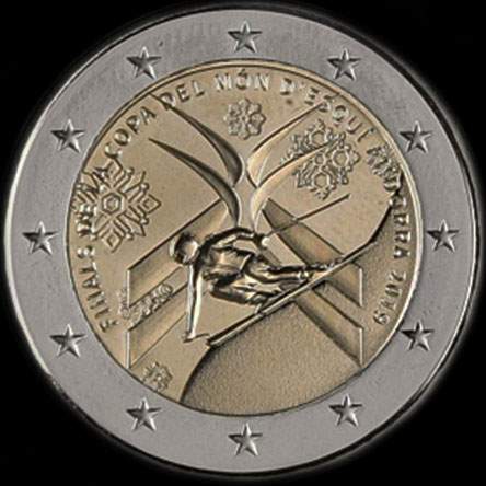 Andorre 2019 - Finale de la Coupe du Monde de Ski alpin - 2 euro comm�morative