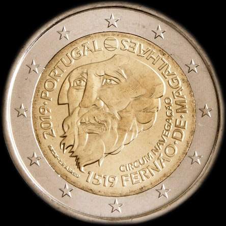 Portugal 2019 - 500 ans du d�but de la Circumnavigation de Magellan - 2 euro comm�morative