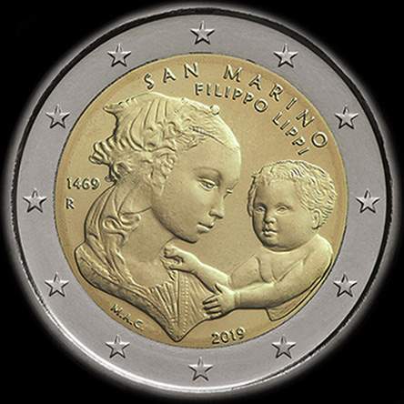 Saint-Marin 2019 - 550 ans de la mort de Filippo Lippi - 2 euro comm�morative