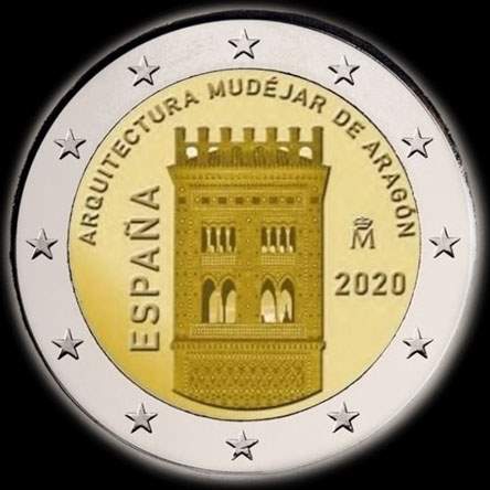 Espagne 2020 - Architecture Mud�jare d'Aragon - 2 euro comm�morative