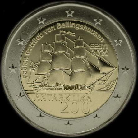Estonie 2020 - 200 ans de la Découverte de l'Antartique - 2 euro commémorative