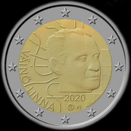 Finlande 2020 - 100 ans de la naissance de V�in� Linna - 2 euro comm�morative