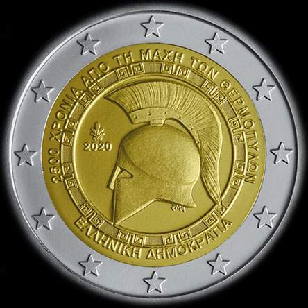 Gr�ce 2020 - 2500 ans de la Bataille des Thermopyles - 2 euro comm�morative