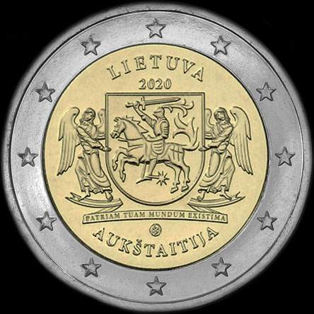 Lituanie 2020 - Région Aukštaitija (Haute-Lituanie) - 2 euro commémorative