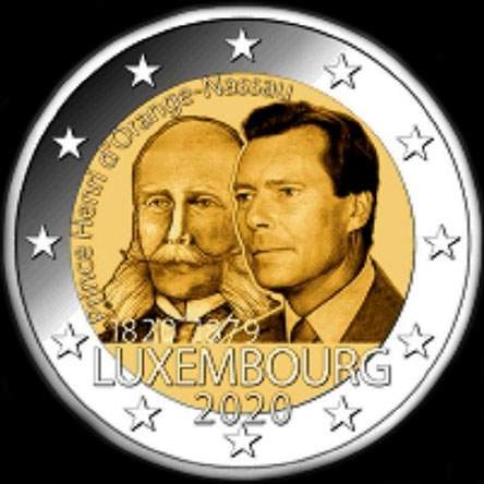 Luxembourg 2020 - 200 ans de la Naissance du Prince Henri d'Orange-Nassau - 2 euro commémorative