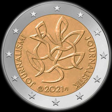Finlande 2021 - Journalisme et communication libre au soutien de la D�mocratie - 2 euro comm�morative