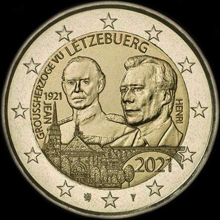 Luxembourg 2021 - 100 ans de la naissance du Grand-Duc Jean - 2 euro comm�morative