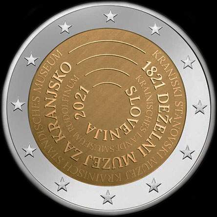 Slov�nie 2021 - 200 ans du Mus�e National de Carnolia - 2 euro comm�morative
