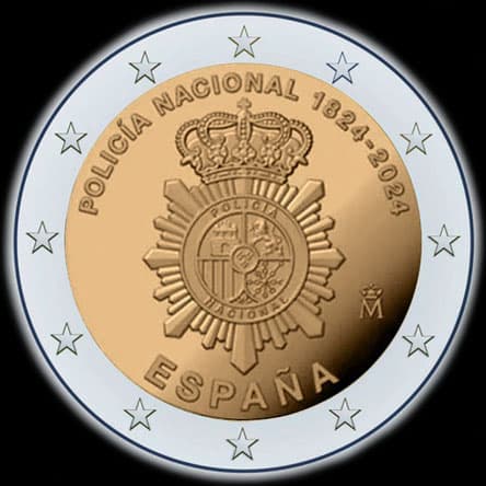 Espagne 2024 - 200 ans de la Police Nationale - 2 euro comm�morative