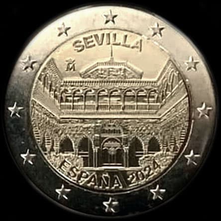 Espagne 2024 - La Cath�drale, l'Alc�zar et l'Archivo&nbsp;de&nbsp;Indias de S�ville - 2 euro comm�morative