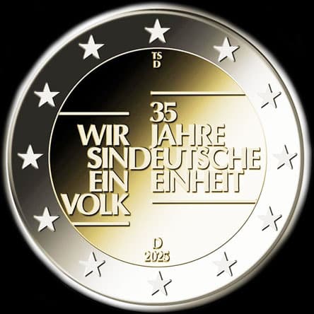 Allemagne 2025 - 35 ans de l'unit� allemande - 2 euro comm�morative