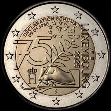 Luxembourg 2025 - 75 ans de la D�claration Schuman - 2 euro comm�morative