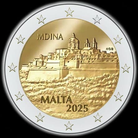 Malte 2025 - Ville fortifi�e de Mdina - 2 euro comm�morative