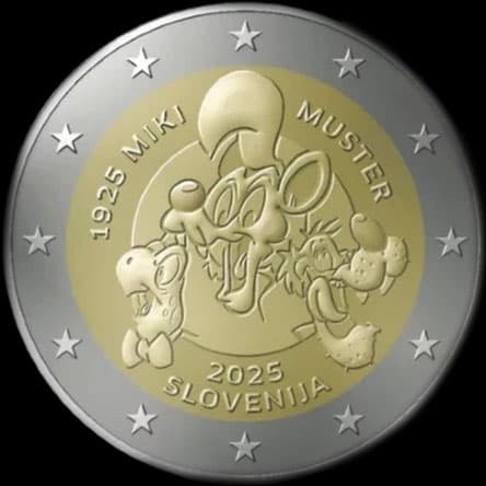 Slov�nie 2025 - 100 ans de Miki Muster - 2 euro comm�morative