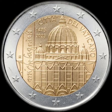 Vatican 2025 - 550 ans de la naissance de Michel-Ange - 2 euro comm�morative